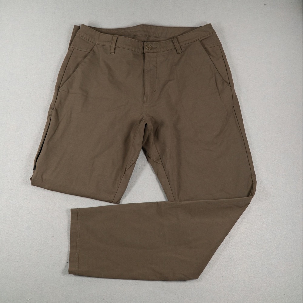 BYLT Mens Everyday Pant 2.0 Slim Fit Stretch Trousers Brown Size 36 Techwear